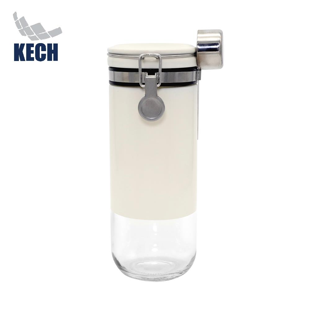 ขวดโหลแก้วฝาสปริง KECH CISTERN 0.95 ลิตร สีขาว