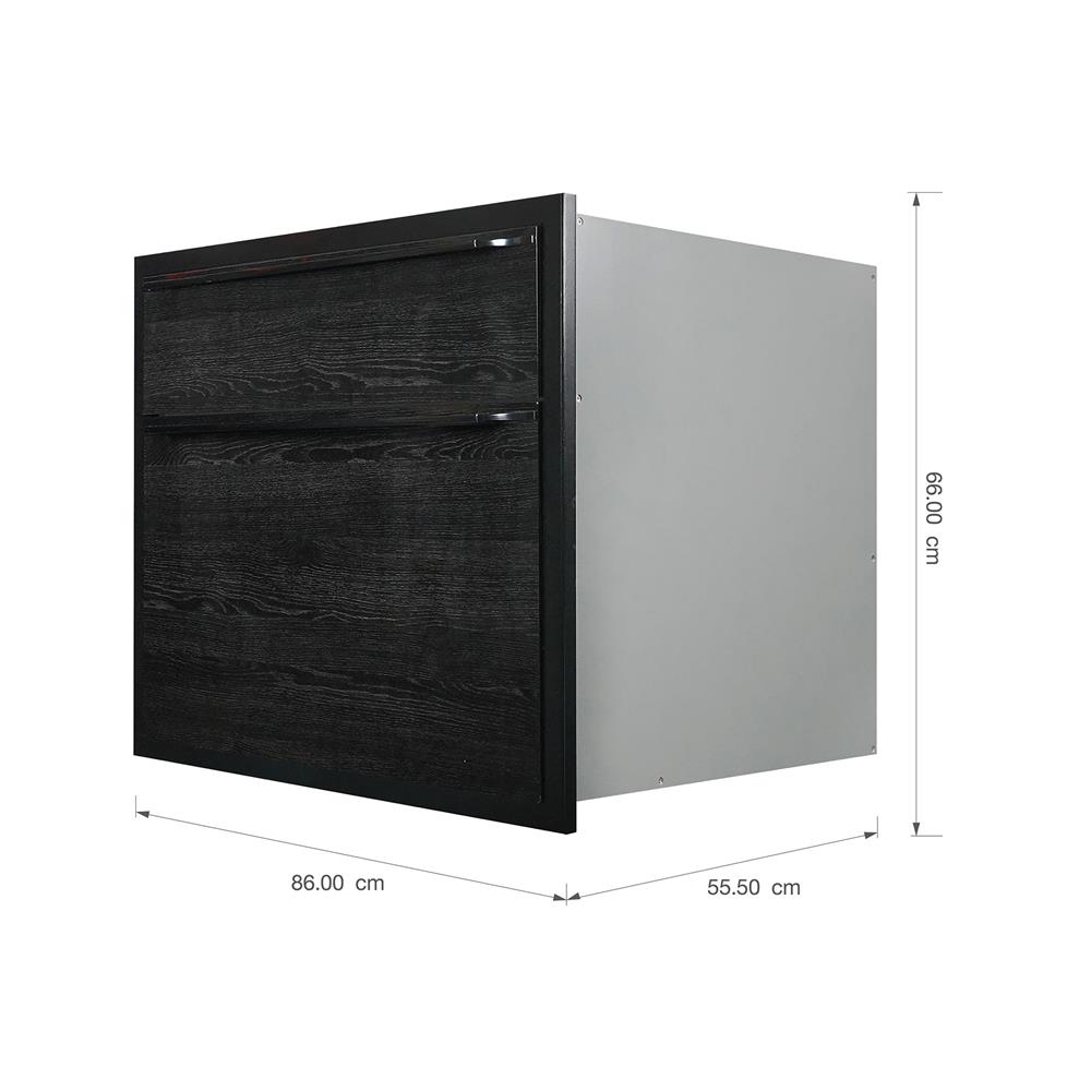 ตู้ลิ้นชัก KITZCHO LUCIDA 86x66 ซม. สี DARK OAK V.1