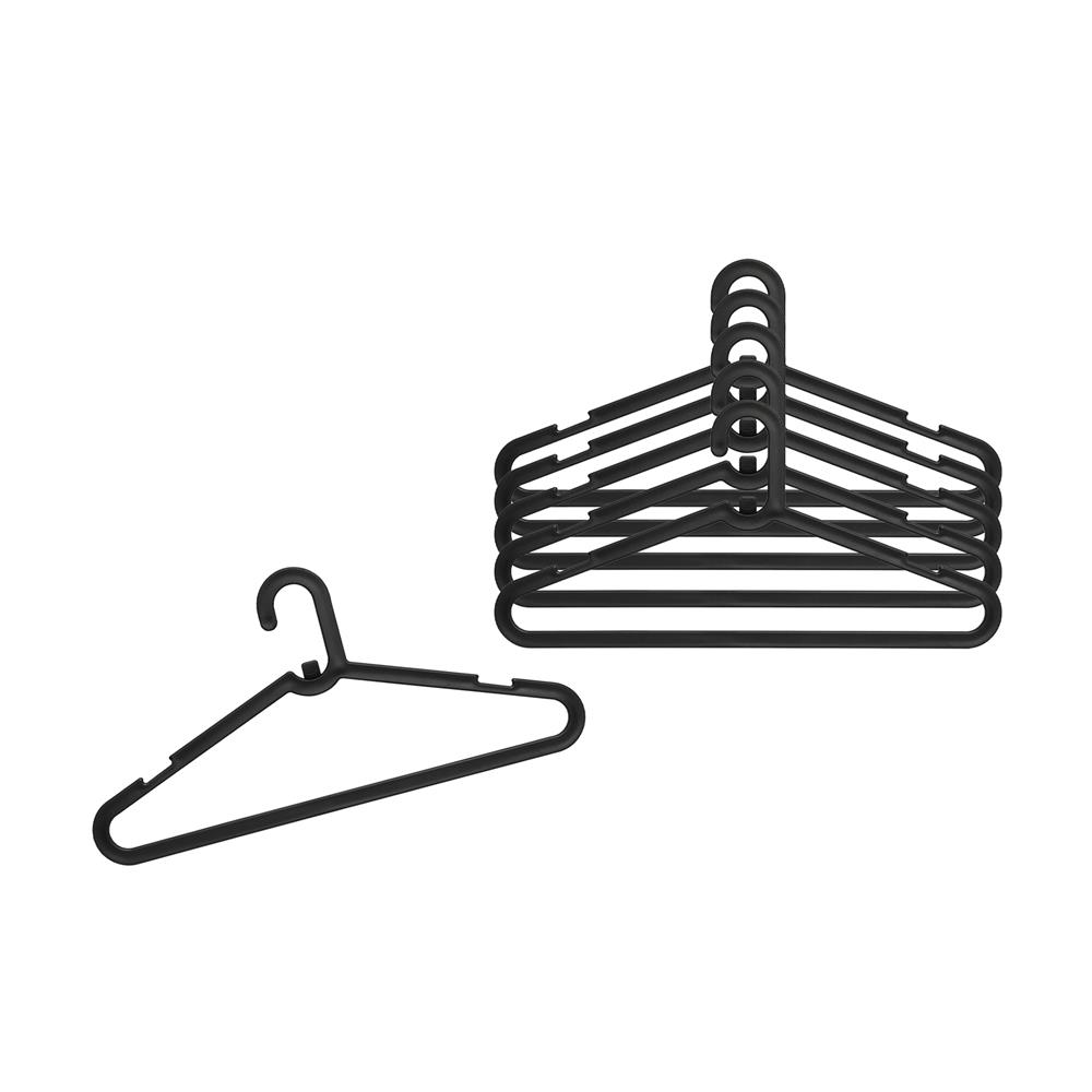 ไม้แขวนเสื้อ PLIM STACK สีดำ แพ็ก 6 ชิ้น