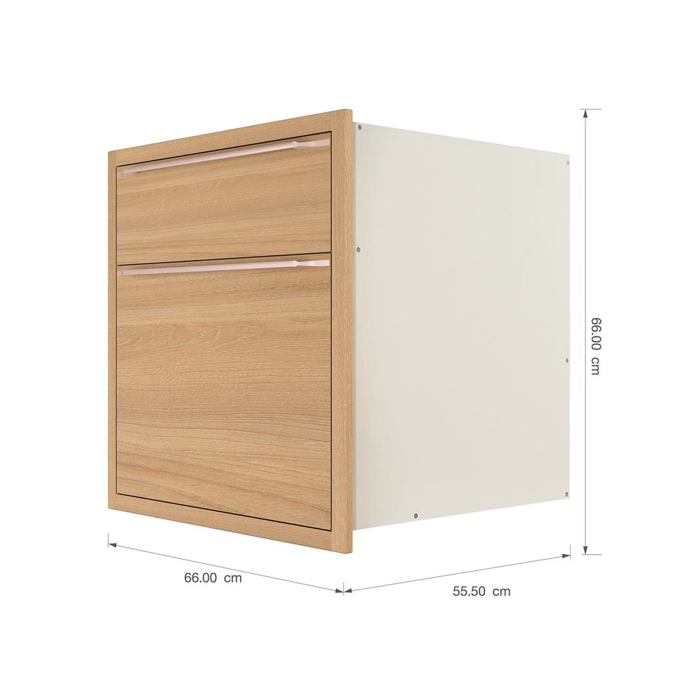 ตู้ลิ้นชัก KITZCHO LUCIDA 66x66 ซม. สี HONEY OAK V.1