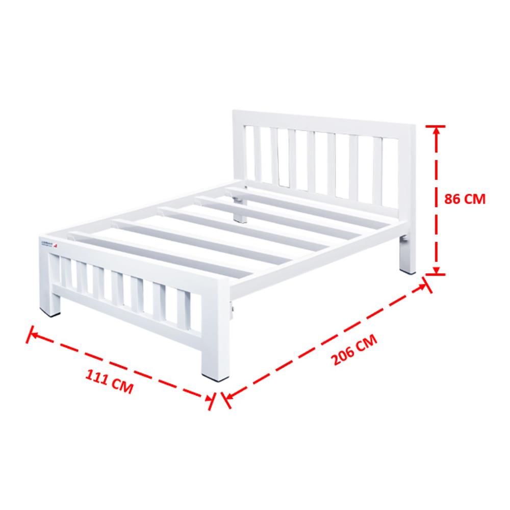 เตียงเหล็ก 3.5 ฟุต THAIBULL SST032-105N สีขาว