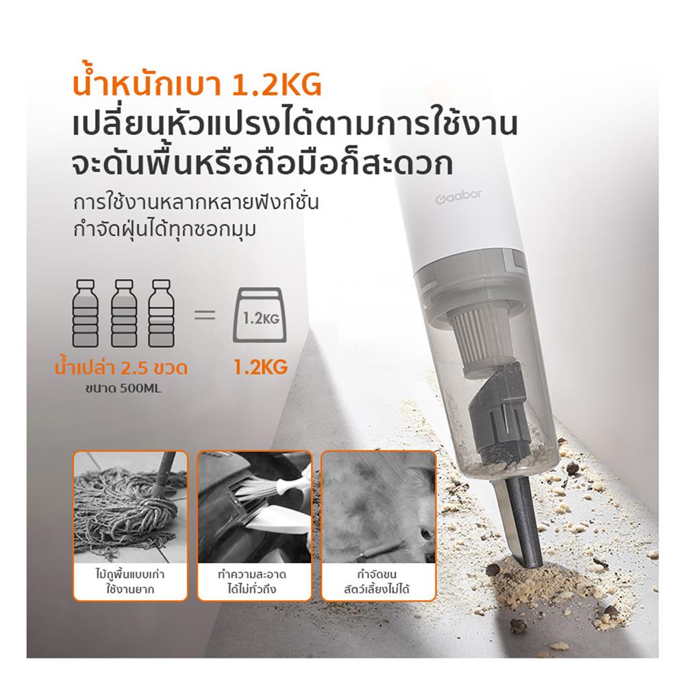 เครื่องดูดฝุ่นแบบด้าม GAABOR VCW14M-WH01B สีขาว