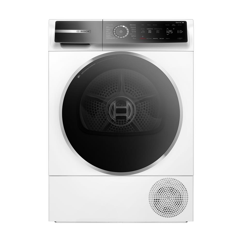 เครื่องอบผ้าฝาหน้า BOSCH WQB245B0TH 9 กก. HEAT PUMP สีขาว