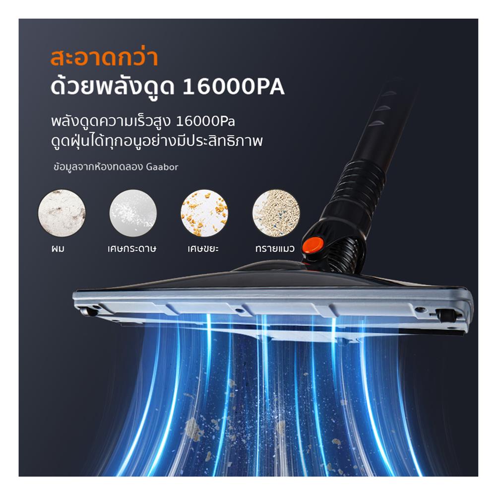 เครื่องดูดฝุ่นแบบด้าม GAABOR VCW16M-BK01A สีดำ/น้ำเงิน