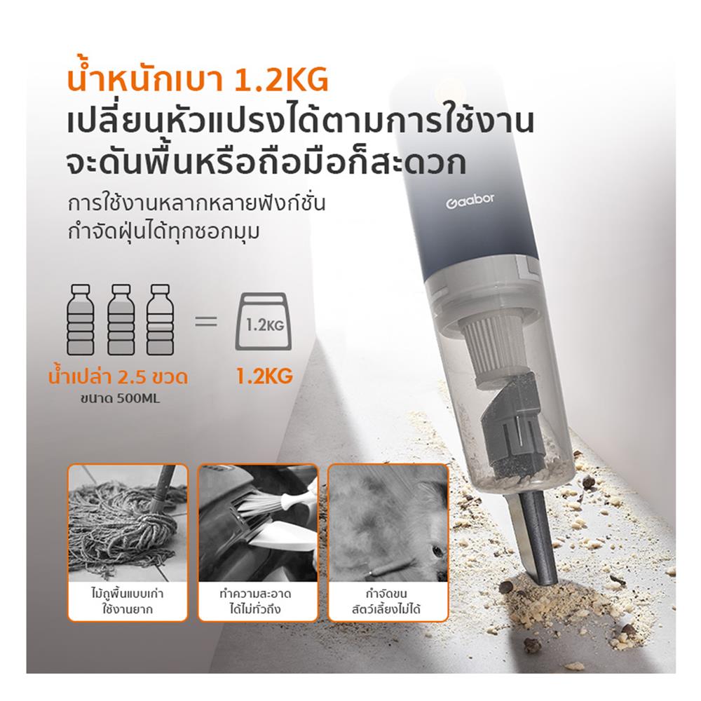 เครื่องดูดฝุ่นแบบด้าม GAABOR VCW14M-BE01A สีดำ