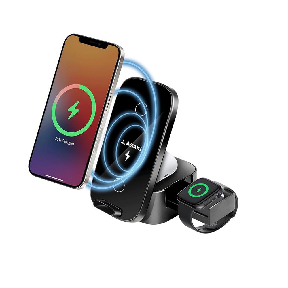 แท่นชาร์จไร้สาย 3IN1 ASAKI A3251