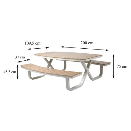 ชุดสนาม 6 ที่นั่ง BENETTA MIRALY สีขาว_7