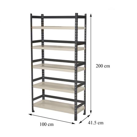 ชั้นวางของ 5 ชั้น FURDINI HOMER TYPE B 100 ซม. สีเบจ_5