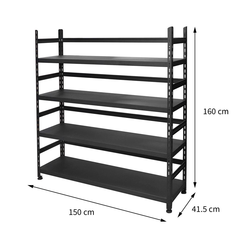 ชั้นวางของ 4 ชั้น FURDINI HOMER TYPE B 150 ซม. สีดำ