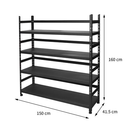 ชั้นวางของ 4 ชั้น FURDINI HOMER TYPE B 150 ซม. สีดำ_9