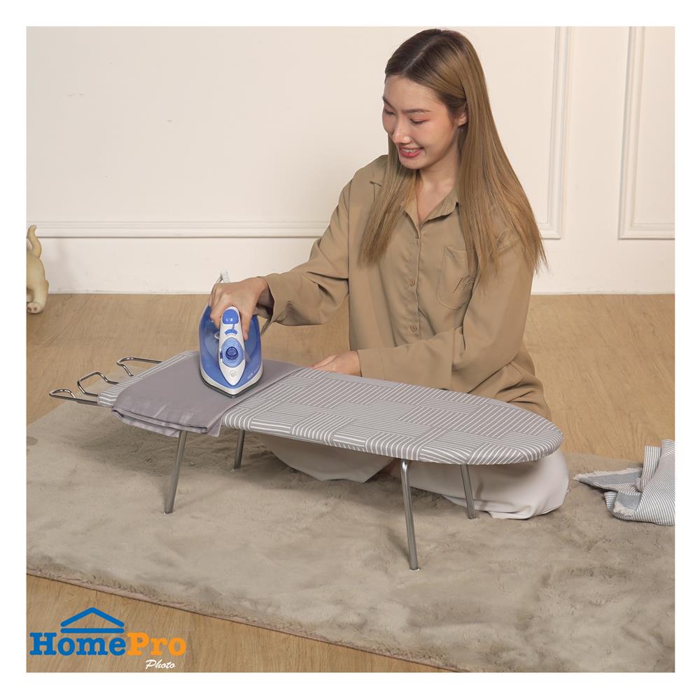 โต๊ะรีดผ้าแบบนั่ง ธรรมดา PLIM GEO สีเทา