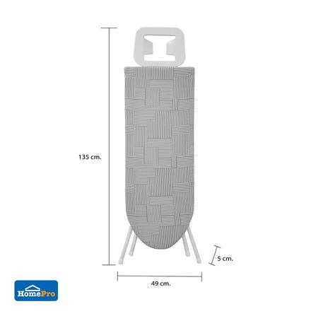 โต๊ะรีดผ้ายืน 6 ระดับ ธรรมดา PLIM GEO ขนาดใหญ่ สีเทา_13