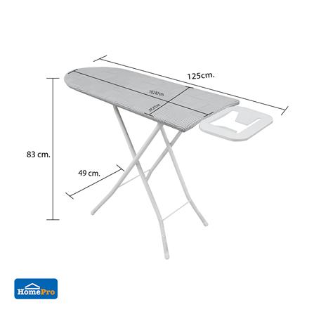 โต๊ะรีดผ้ายืน 6 ระดับ ธรรมดา PLIM GEO ขนาดใหญ่ สีเทา_12