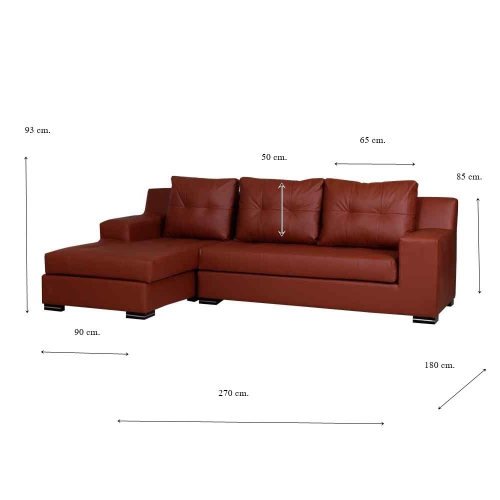 โซฟาเข้ามุมซ้าย AS FURNITURE WILLIAN RBWD41 สีน้ำตาล