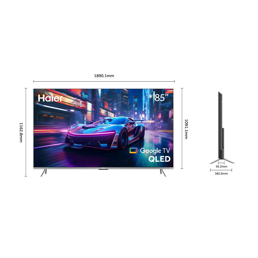 ทีวีคิวแอลอีดี 85 นิ้ว HAIER (4K, QLED, GOOGLE TV) H85S800UX