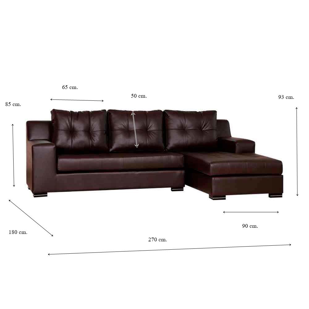โซฟาเข้ามุมขวา AS FURNITURE WILLIAN LBWD40 สีน้ำตาลเข้ม