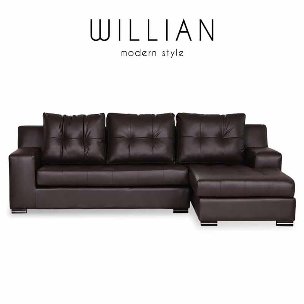โซฟาเข้ามุมขวา AS FURNITURE WILLIAN LBWD40 สีน้ำตาลเข้ม