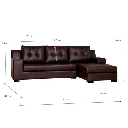 โซฟาเข้ามุมขวา AS FURNITURE WILLIAN LBWD40 สีน้ำตาลเข้ม_7
