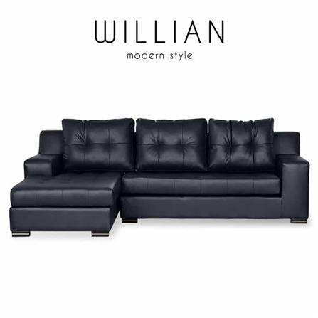 โซฟาเข้ามุมซ้าย AS FURNITURE WILLIAN RBKD36 สีดำ_4