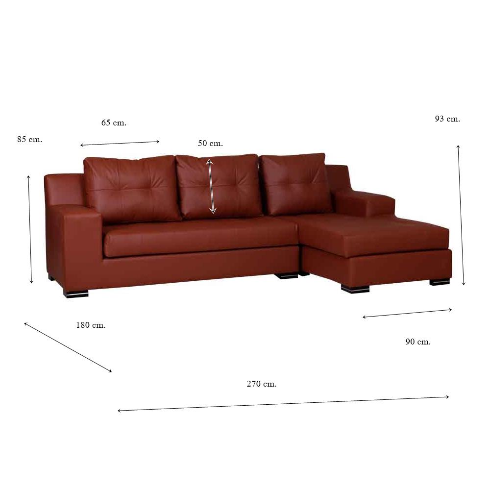 โซฟาเข้ามุมขวา AS FURNITURE WILLIAN LBWD41 สีน้ำตาล