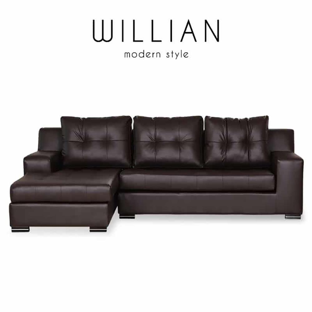 โซฟาเข้ามุมซ้าย AS FURNITURE WILLIAN RBWD40 สีน้ำตาลเข้ม