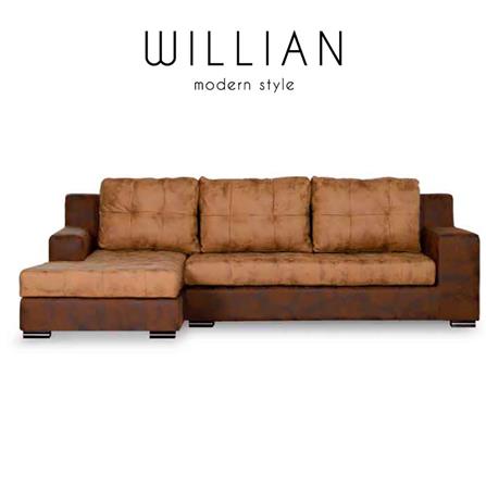 โซฟาเข้ามุมซ้าย AS FURNITURE WILLIAN RBWU12 สีน้ำตาล_4