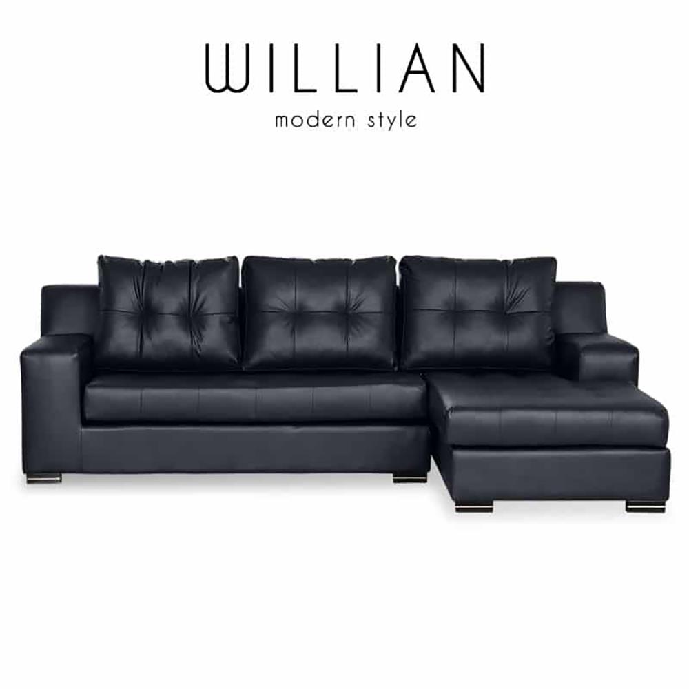 โซฟาเข้ามุมขวา AS FURNITURE WILLIAN LBKD36 สีดำ