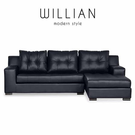 โซฟาเข้ามุมขวา AS FURNITURE WILLIAN LBKD36 สีดำ_4