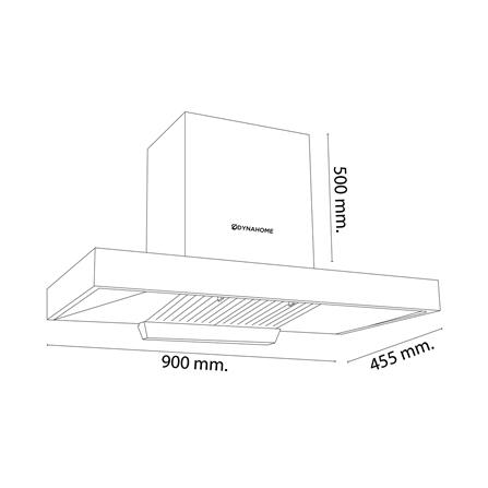 เครื่องดูดควันกระโจม DYNA HOME DH-0490-T 90 ซม._4