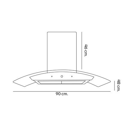 เครื่องดูดควันกระโจม DYNA HOME DH-9044 90 ซม._4
