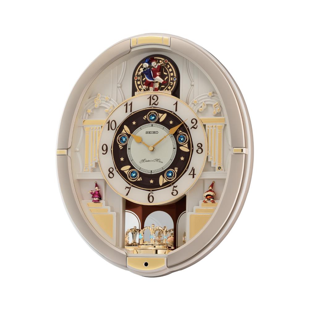นาฬิกาแขวน SEIKO CLOCKS MELODY QXM290S 18X15 นิ้ว สีเบจ_1
