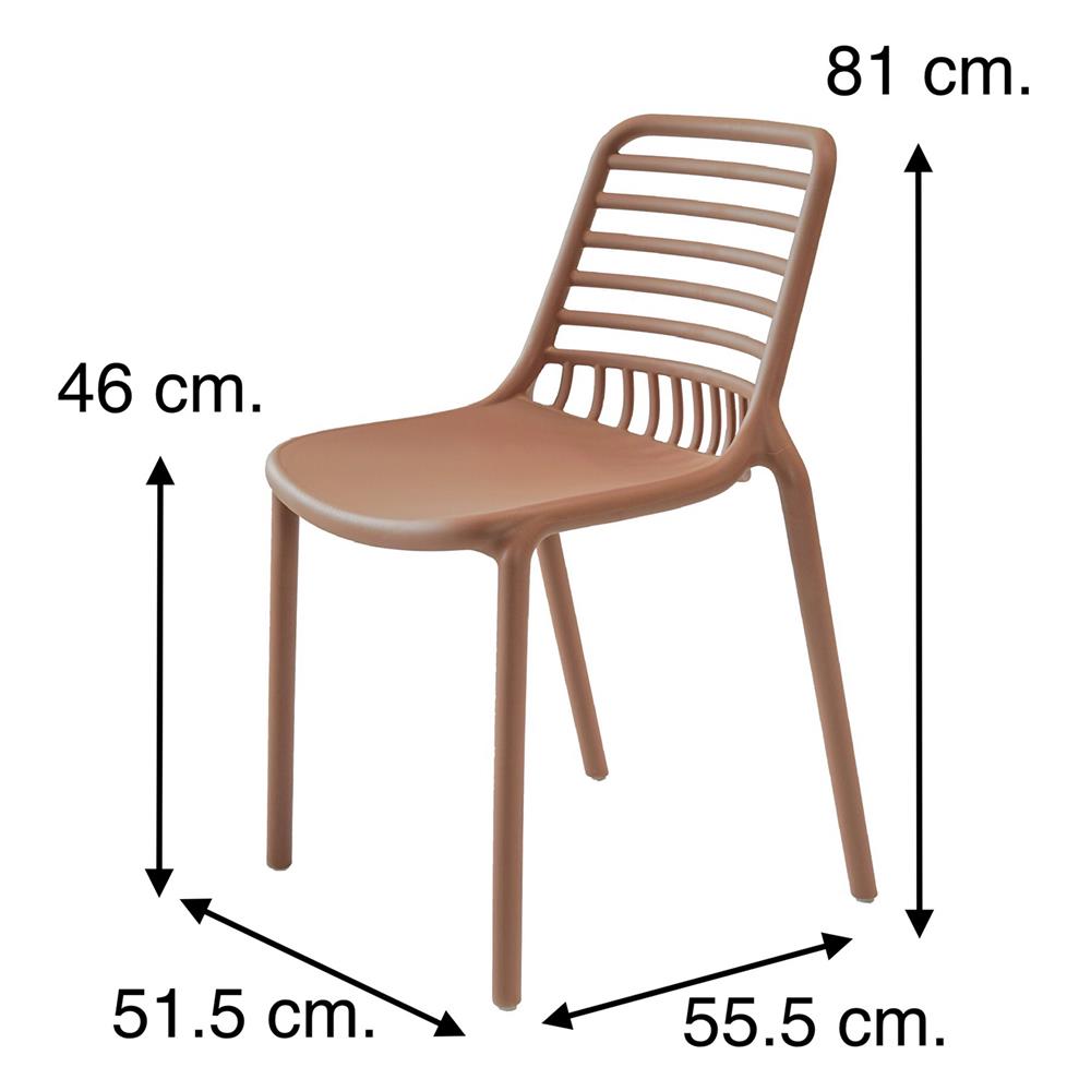 เก้าอี้พลาสติก PIONEER PN92346 สีน้ำตาล