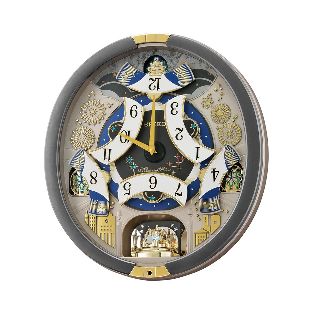 นาฬิกาแขวน SEIKO CLOCKS MELODY QXM385N 17.5X16 นิ้ว สีเทา