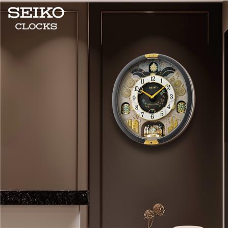 นาฬิกาแขวน SEIKO CLOCKS MELODY QXM385N 17.5X16 นิ้ว สีเทา_3