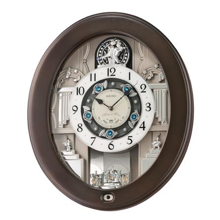 นาฬิกาแขวน SEIKO CLOCKS MELODY QXM389N 19X16 นิ้ว สีน้ำตาล_0