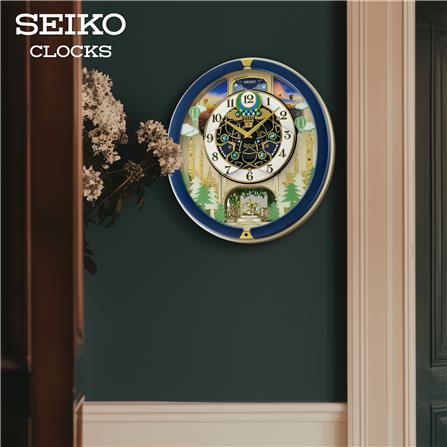นาฬิกาแขวน SEIKO CLOCKS MELODY QXM398L 17.5X16 นิ้ว สีเงิน_4