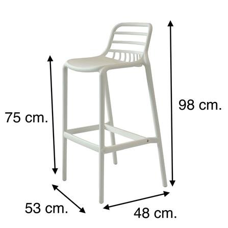 เก้าอี้บาร์ PIONEER PN92346-H75 สีขาว_3
