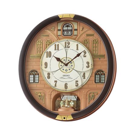 นาฬิกาแขวน SEIKO CLOCKS MELODY QXM601B 17.5X16 นิ้ว สีน้ำตาล_0