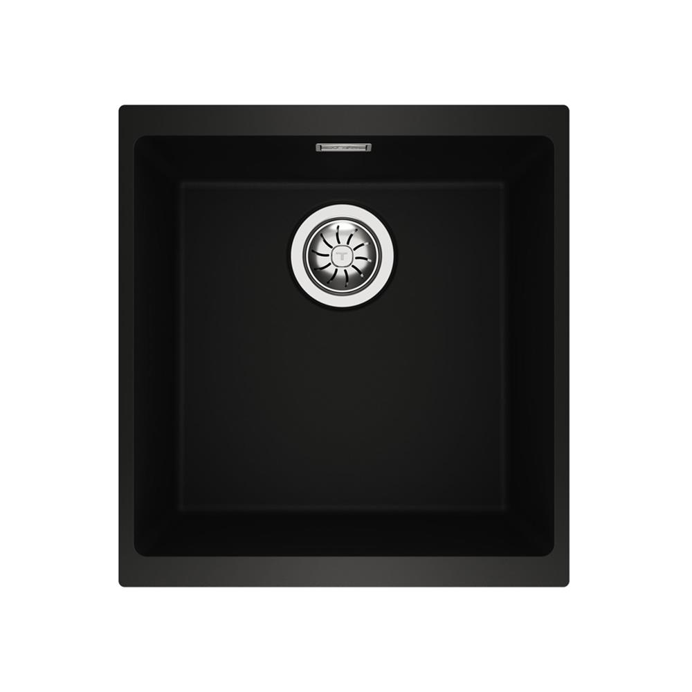 ซิงค์ฝัง 1 หลุม TEKA KUBE 40.40 TG BK U 43 สีดำ