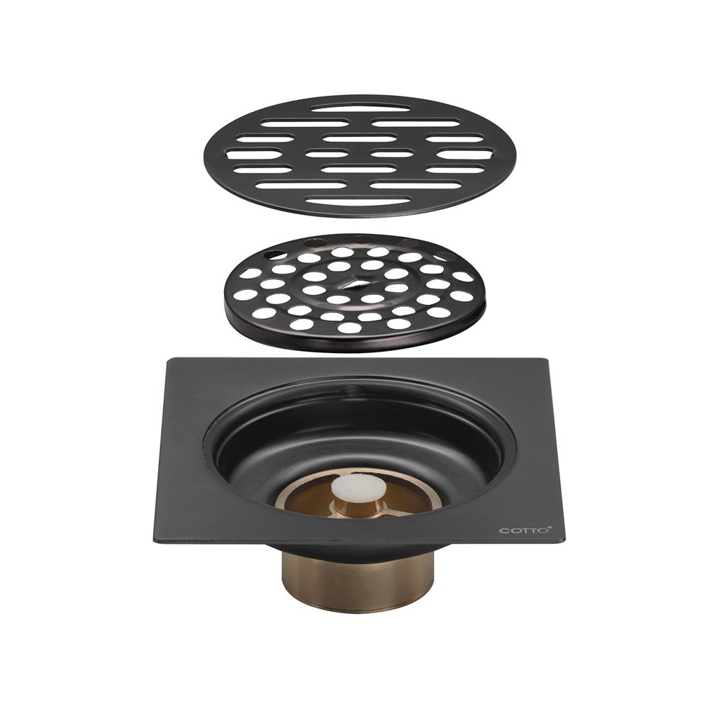 ตะแกรงกันกลิ่น COTTO CT6412Z2P(GG)(HM) สีดำ/เทา