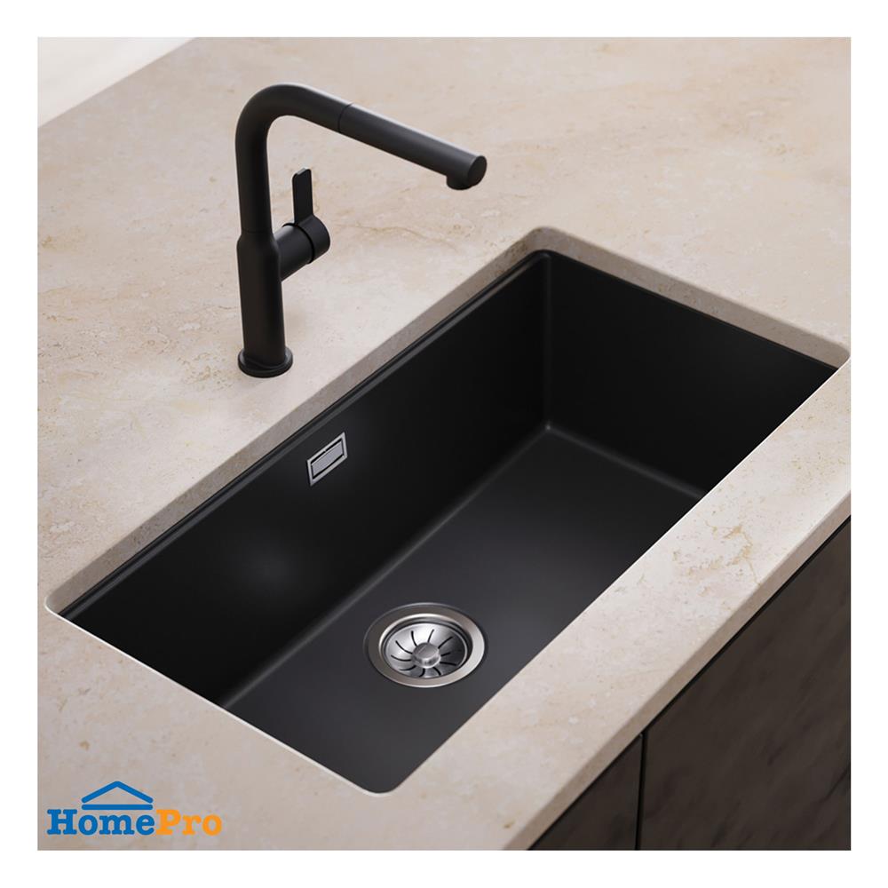 ซิงค์ฝัง 1 หลุม TEKA KUBE 72.37 T BK U 78 สีดำ