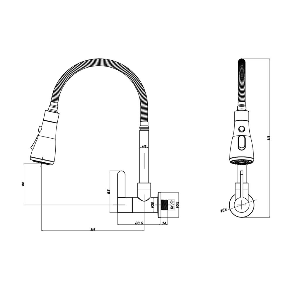 ก๊อกซิงค์เดี่ยวผนัง HAFELE 495.50.281