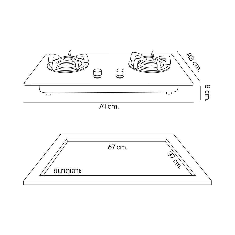 เตาฝังแก๊ส DYNA HOME DH-7948 74 ซม.