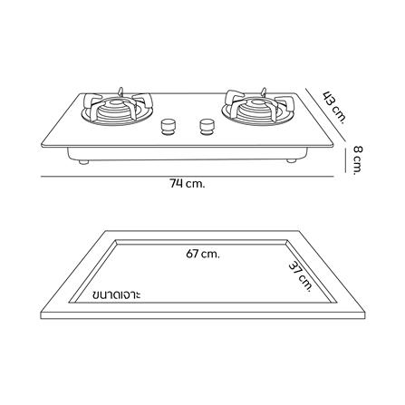 เตาฝังแก๊ส DYNA HOME DH-7948 74 ซม._6