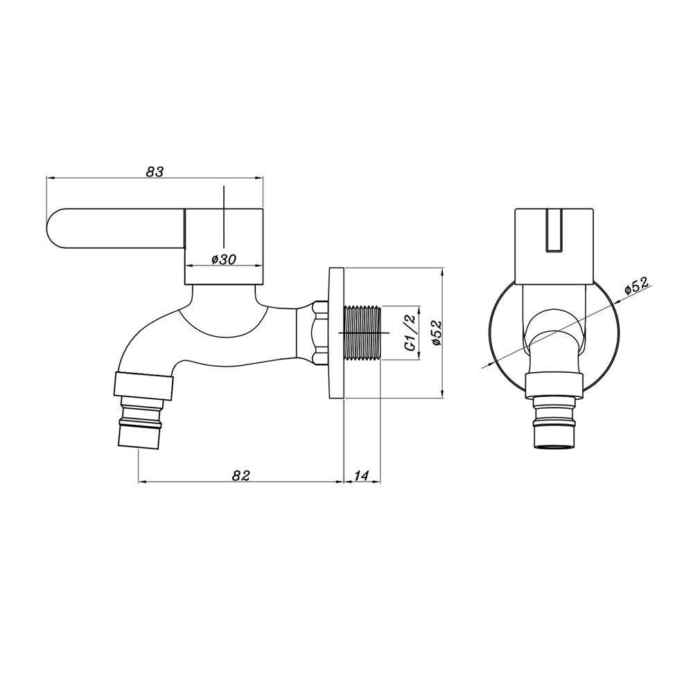 ก๊อกล้างพื้น HAFELE 495.62.059