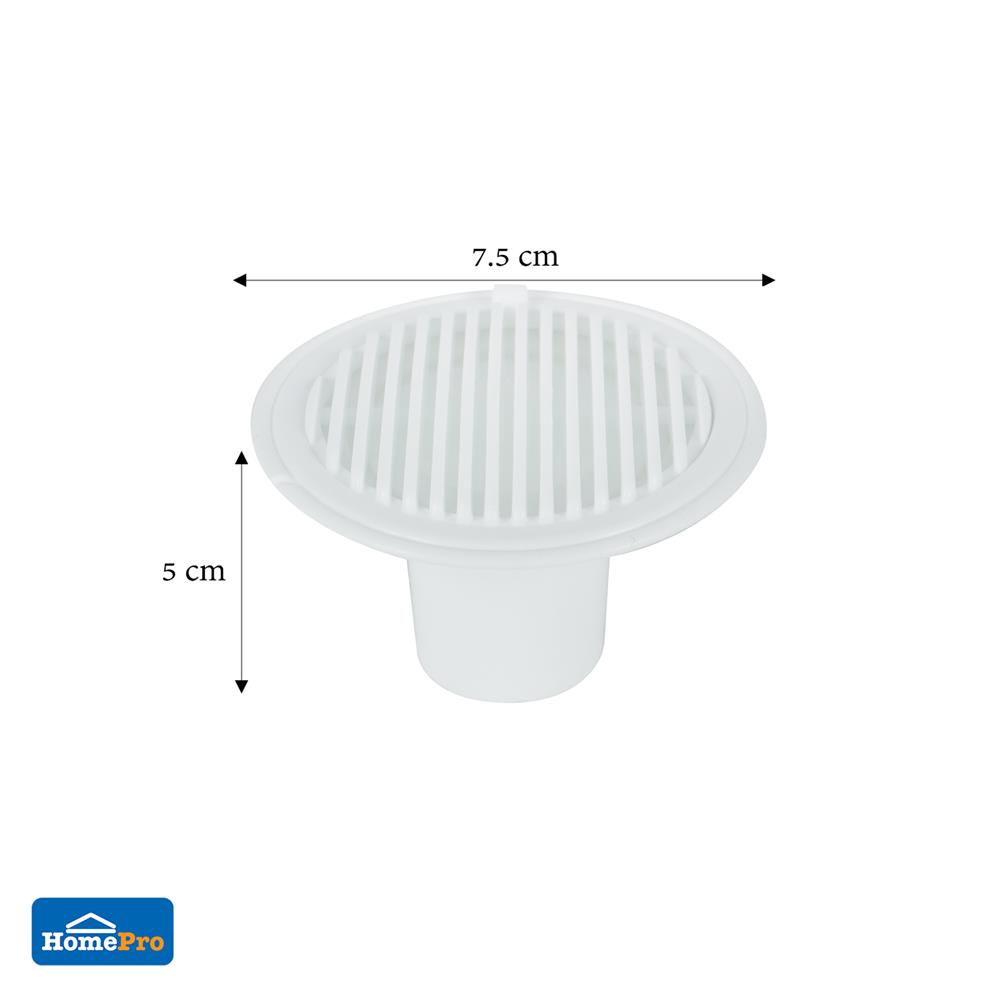ตะแกรงกันกลิ่น DEXZON PP DIY W สีขาว