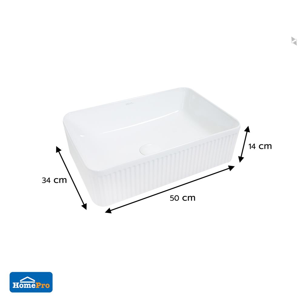 อ่างล้างหน้าวางบน MOYA LX-5681  สีขาว