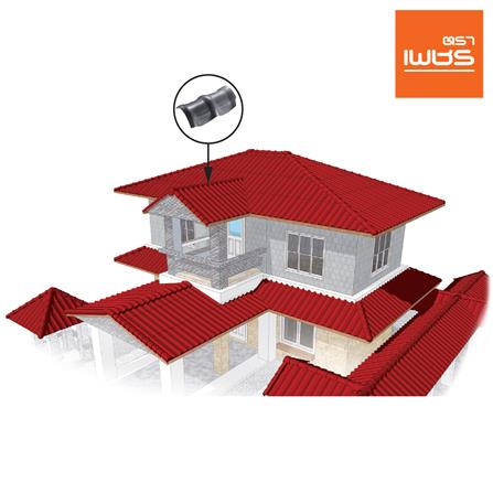 ครอบสันโค้ง 3 หัว ลอนคู่ ตราเพชร 26.5x49 ซม. สีไอรอนเกรย์_2