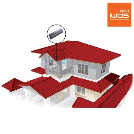 ครอบปิดชาย ลอนคู่ ตราเพชร 20x58 ซม. สีไอรอนเกรย์_2