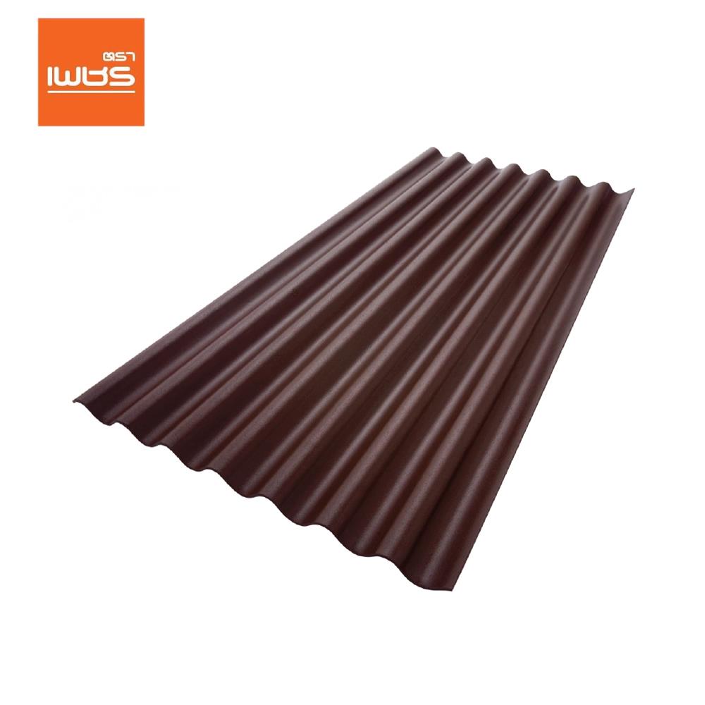 กระเบื้องหลังคา ลอนเล็ก ตราเพชร 0.4x54x120 ซม. สีน้ำตาลสุขสันต์